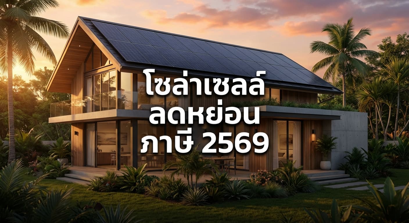 โซล่าเซลล์ ลดหย่อน ภาษี 2569 ติดตั้งกับ เอนีเทค ระยอง คุ้มค่า ลดค่าไฟและประหยัดภาษี